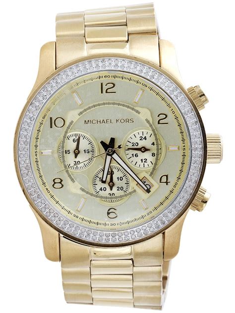 men's mk watch with diamonds.